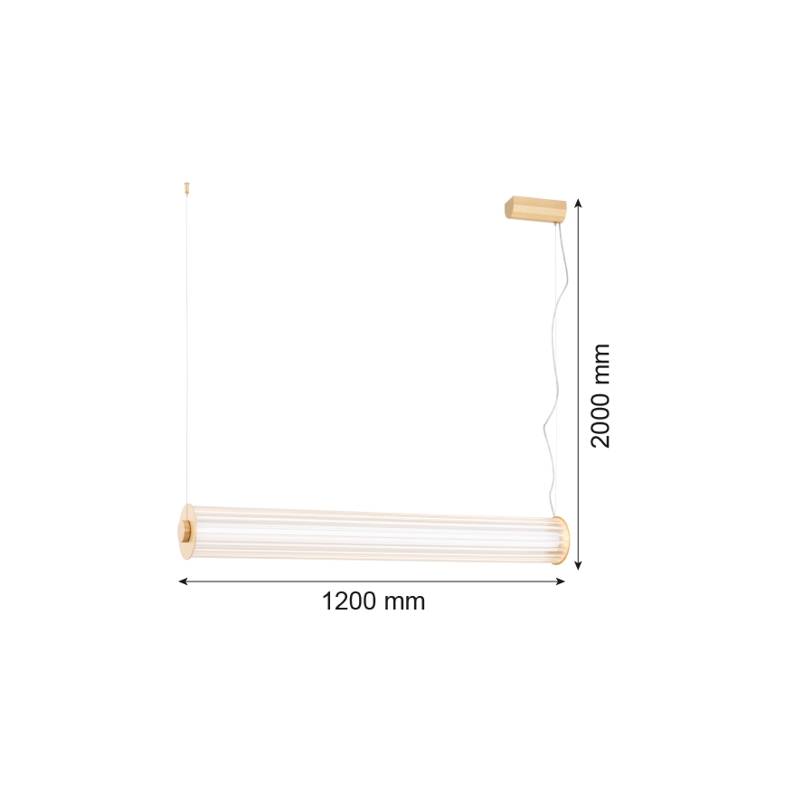Argon 8624 - LED Lühter HAMPTON LED/90W/230V 3000K 120 cm messing