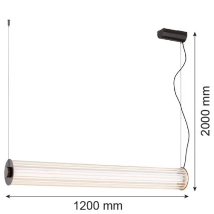 Argon 8625 - LED Lühter HAMPTON LED/90W/230V 3000K 120 cm must