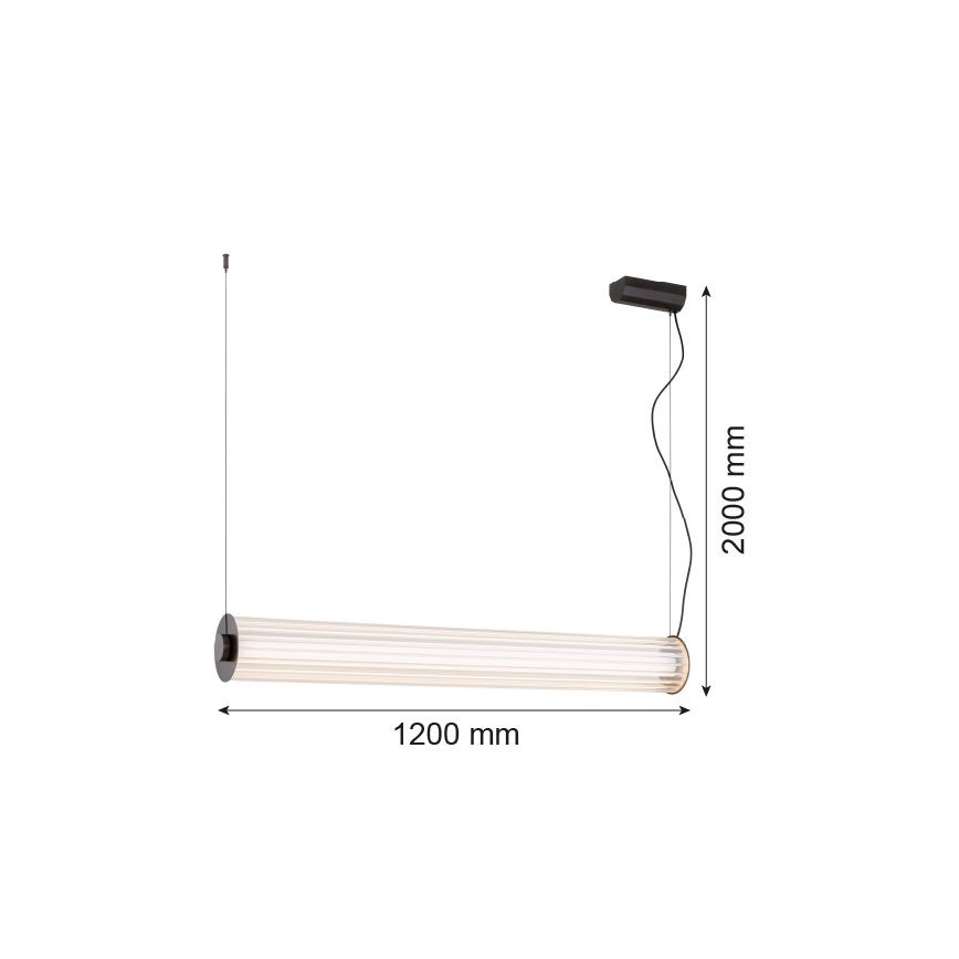 Argon 8625 - LED Lühter HAMPTON LED/90W/230V 3000K 120 cm must