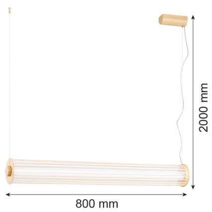 Argon 8627 - LED Lühter HAMPTON LED/60W/230V 3000K 80 cm messing
