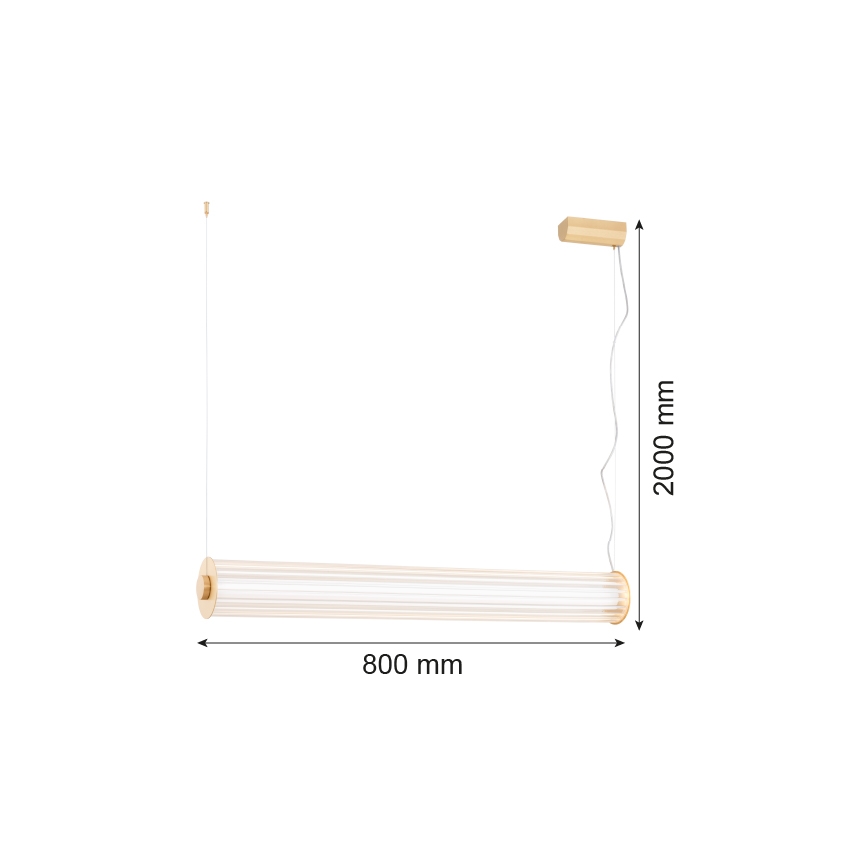 Argon 8627 - LED Lühter HAMPTON LED/60W/230V 3000K 80 cm messing