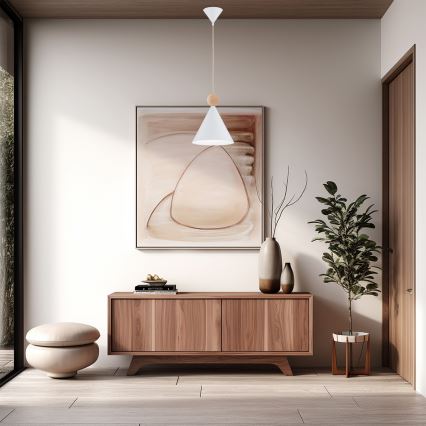 Argon 8629 - Lühter KEGEL 1xE27/15W/230V valge