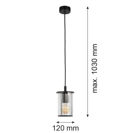 Argon 8751 - Välilhter NORFOLK 1xE27/15W/230V IP44 must