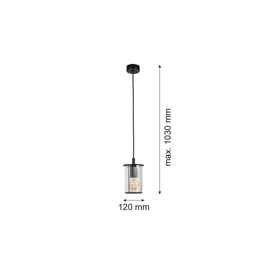 Argon 8751 - Välilhter NORFOLK 1xE27/15W/230V IP44 must