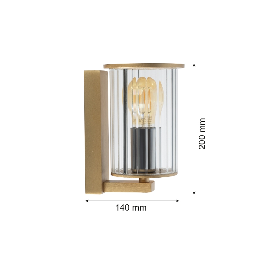 Argon 8752 - Väli seinavalgusti NORFOLK 1xE27/15W/230V IP44 kuldne