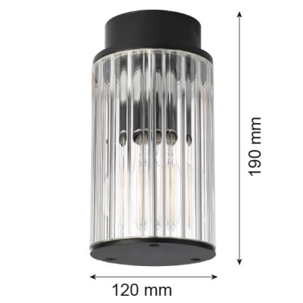 Argon 8773 - Väli laevalgusti NORFOLK 1xE27/15W/230V IP44 must