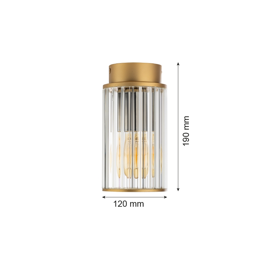 Argon 8774 - Väli laevalgusti NORFOLK 1xE27/15W/230V IP44 kuldne