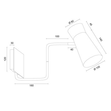 Argon 8881 - seinavalgusti LORD 1xE14/7W/230V, lilla