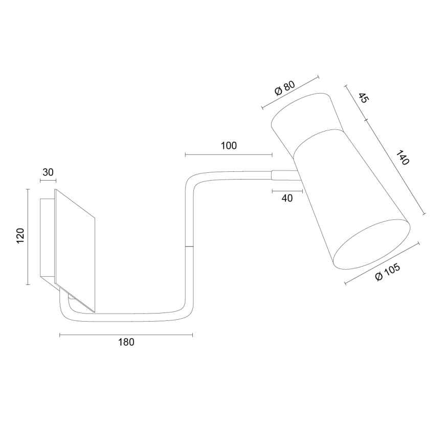 Argon 8882 - seinavalgusti LORD, 1xE14/7W/230V, terrakota
