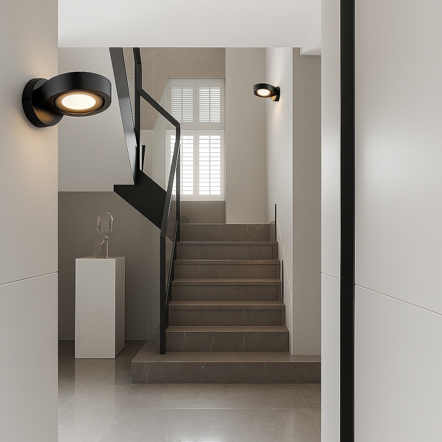 Argon 8900 - seinale paigaldatav valgusti LOTUS 1xGX53/12W/230V must