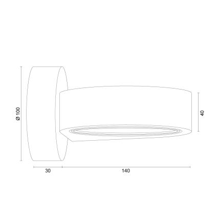 Argon 8901 - Seinavalgusti LOTUS 1xGX53/12W/230V lilla