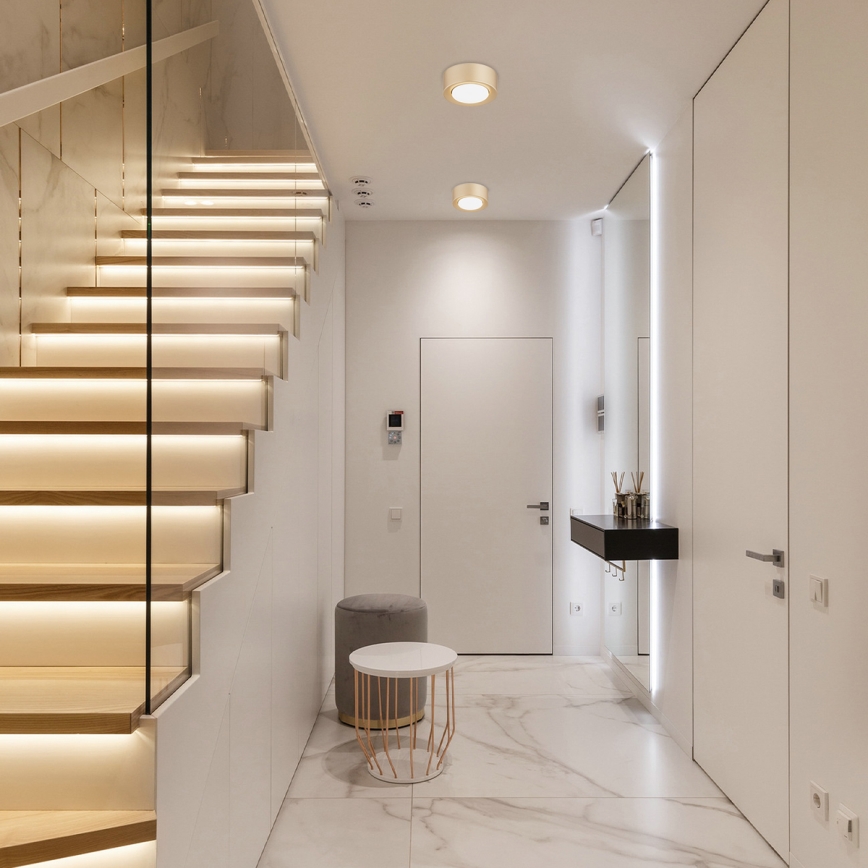 Argon 8903 - Laevalgusti ELORA 1xGX53/7W/230V, läbimõõt 11 cm, kuldne