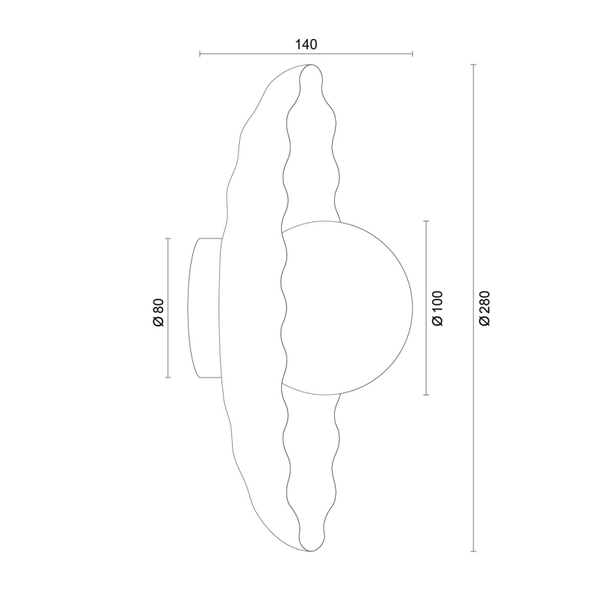 Argon 8934 - seinavalgusti BOLL 1xG9/6W/230V valge