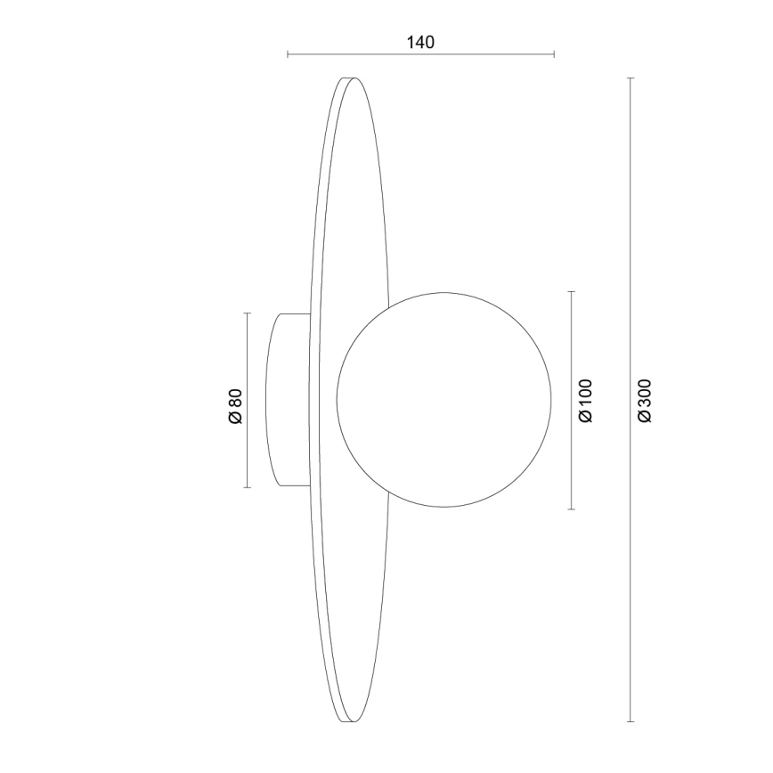 Argon 8936 - Seinavalgusti BOLL 1xG9/6W/230V valge