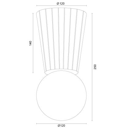 Argon 8974 - Vannitoa laelamp VOLANTE 1xG9/6W/230V IP44, läbimõõt 12 cm, pruun