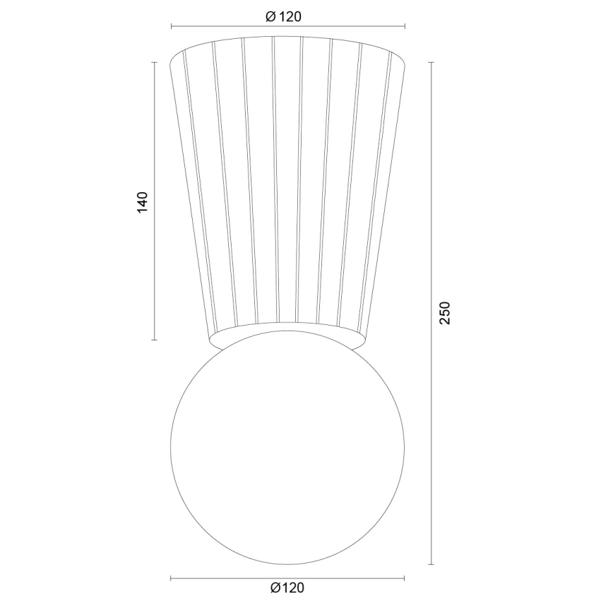 Argon 8974 - Vannitoa laelamp VOLANTE 1xG9/6W/230V IP44, läbimõõt 12 cm, pruun