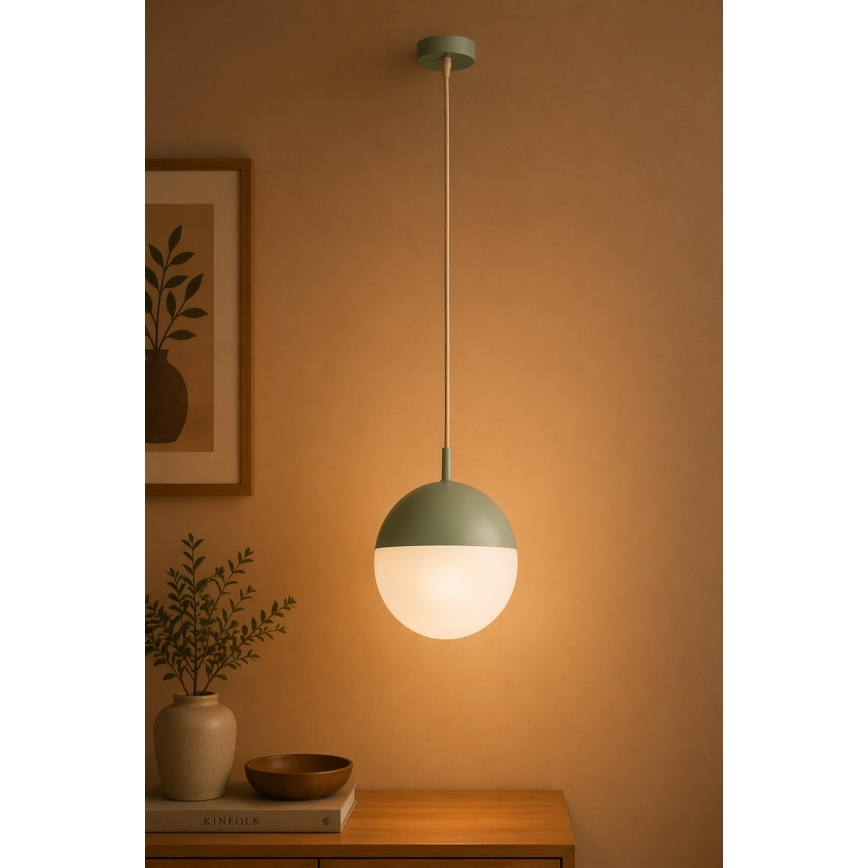 Argon 8999 - Välisvalgusti ripats kaabliga LIV 1xE27/15W/230V IP44 roheline