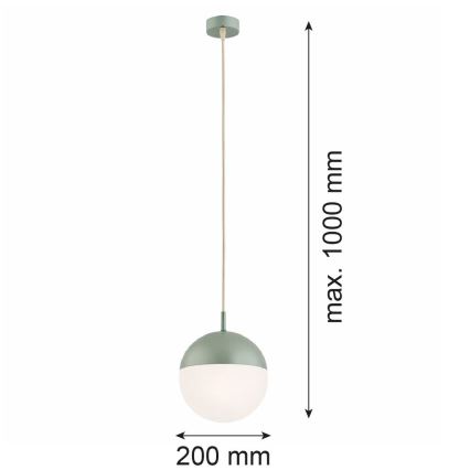 Argon 8999 - Välisvalgusti ripats kaabliga LIV 1xE27/15W/230V IP44 roheline