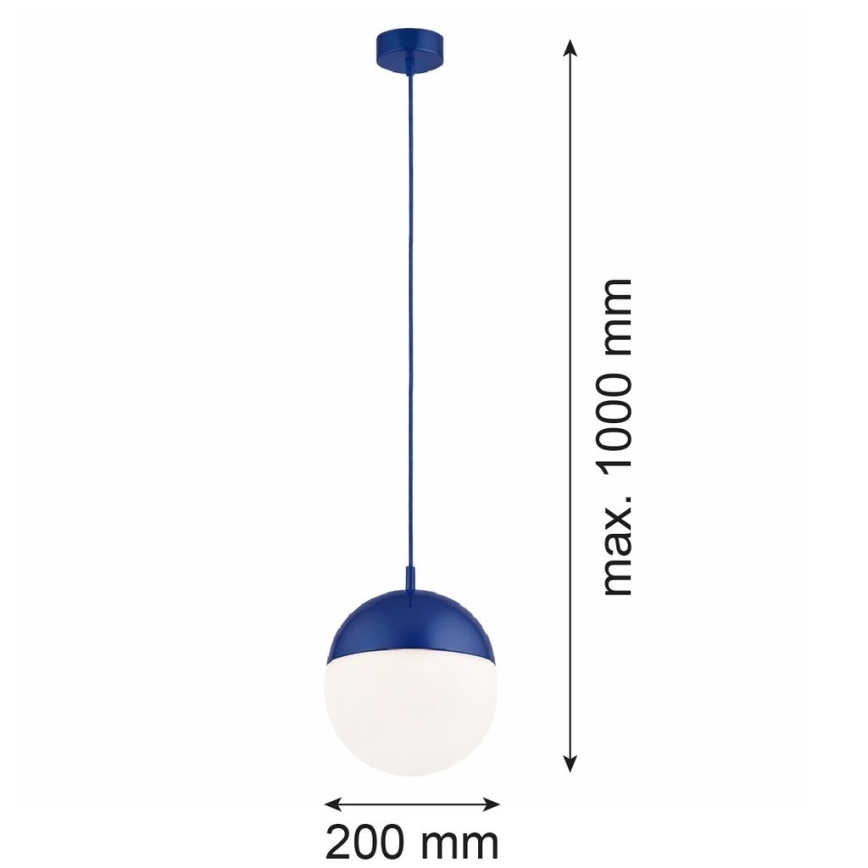 Argon 9000 - väljas kasutatav ripplühter kaabliga LIV 1xE27/15W/230V IP44 sinine