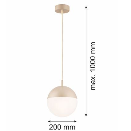 Argon 9001 - kaabliga riputatav välisvalgusti LIV 1xE27/15W/230V IP44 beež