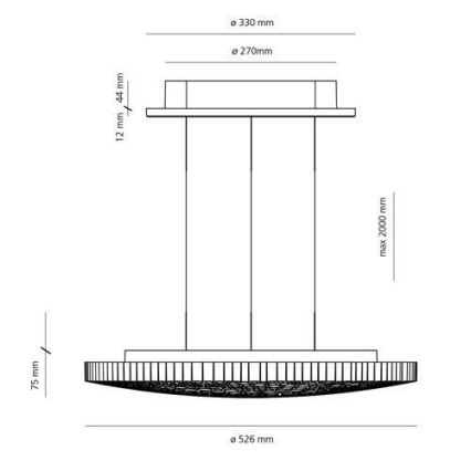 Artemide 0213010APP - LED Hämardatav lühter CALIPSO LED/50W/230V 3000K