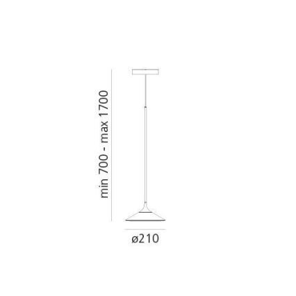 Artemide 0351030A - LED Lühter ORSA LED/8,5W/230V 3000K d. 21 cm
