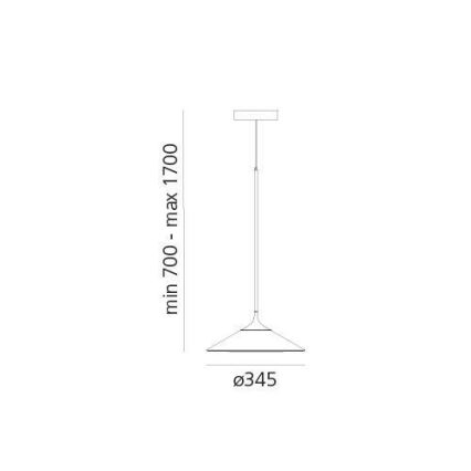Artemide 0352030A - LED Hämardatav lühter ORSA LED/20W/230V 3000K d. 24,5 cm