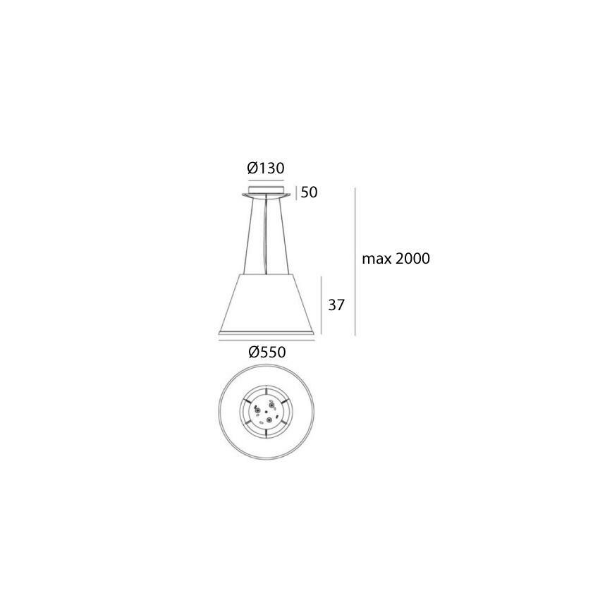 Artemide 1124020A - Lühter CHOOSE MEGA 3xE27/12W/230V d. 55 cm beež