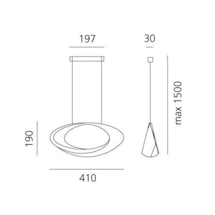 Artemide 1182010A - LED Hämardatav lühter CABILDO LED/44W/230V 3000K