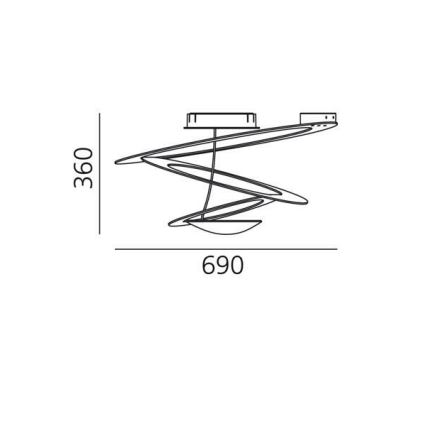 Artemide 1255110A - LED Hämardatav laevalgusti PIRCE LED/44W/230V 3000K valge