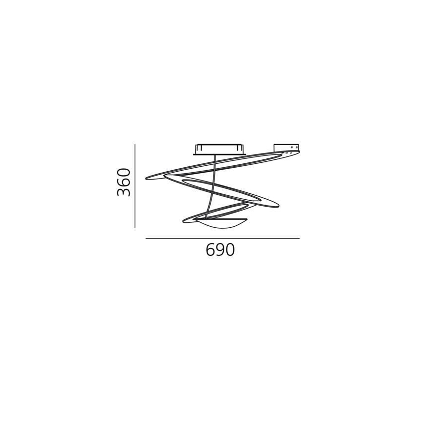 Artemide 1255110A - LED Hämardatav laevalgusti PIRCE LED/44W/230V 3000K valge