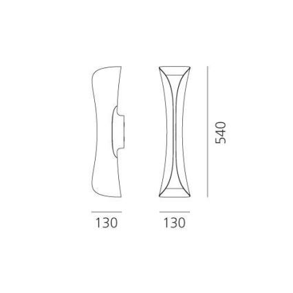 Artemide 1373010A - Seinavalgusti CADMO 2xGU10/10W/230V must