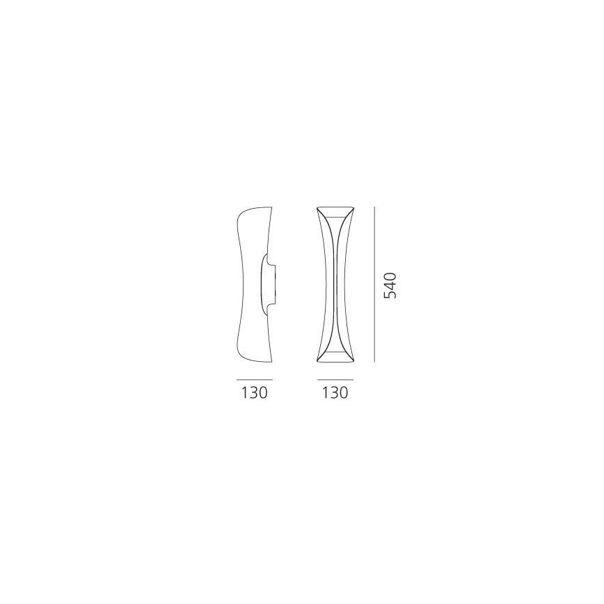 Artemide 1373010A - Seinavalgusti CADMO 2xGU10/10W/230V must
