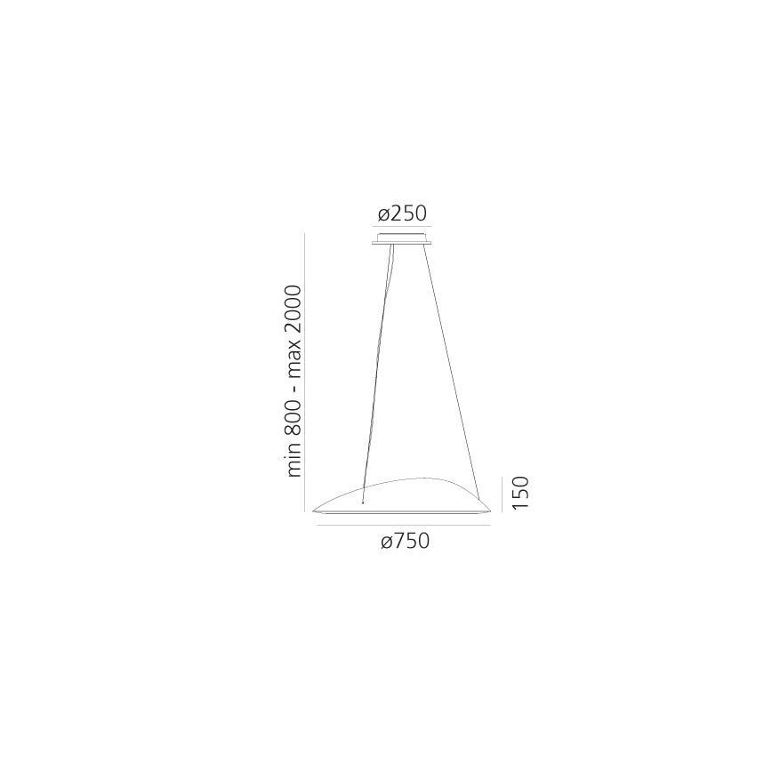 Artemide 1401010APP - LED Hämardatav lühter AMELUNA LED/41W/230V 3000K