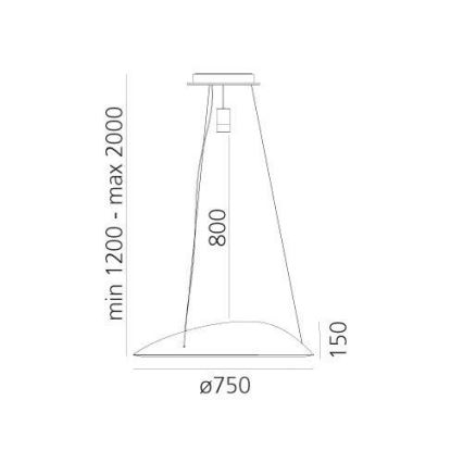 Artemide 1402010APP - LED RGBW Hämardatav lühter AMELUNA LED/45W/230V 3000K