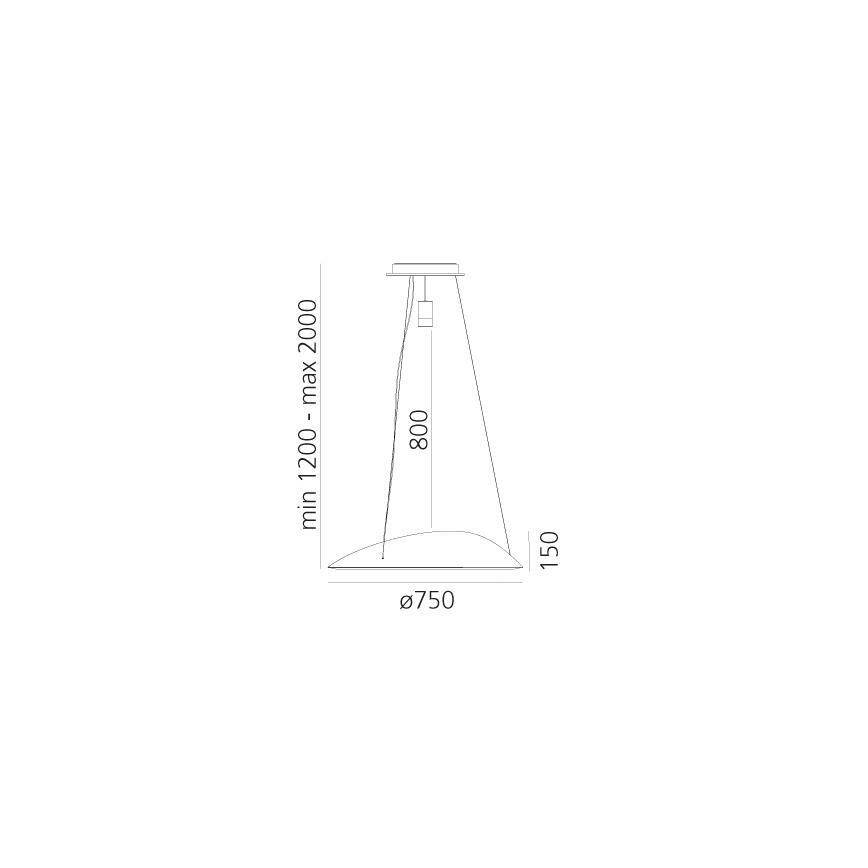Artemide 1402010APP - LED RGBW Hämardatav lühter AMELUNA LED/45W/230V 3000K