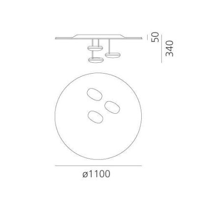 Artemide 1474110A - LED Hämardatav laevalgusti DROPLET LED/87W/230V 3000K