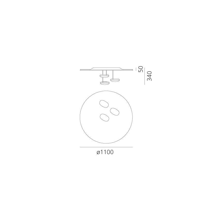 Artemide 1474110A - LED Hämardatav laevalgusti DROPLET LED/87W/230V 3000K