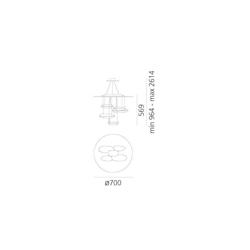 Artemide 1477110A - LED Hämardatav lühter MERCURY LED/29W/230V 3000K