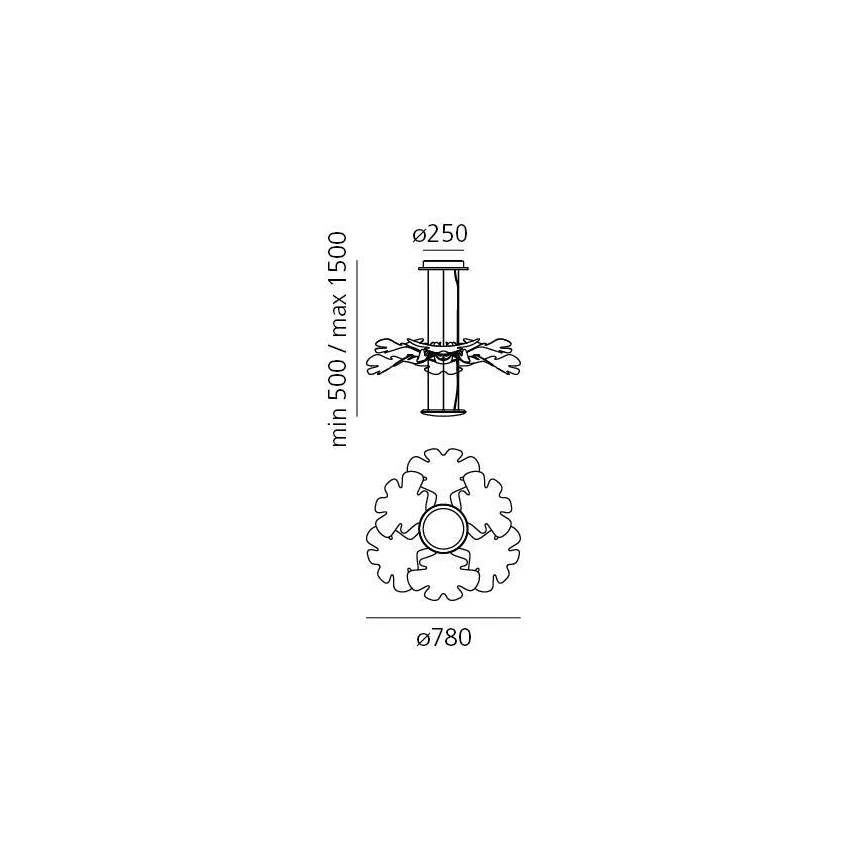 Artemide 1628010APP - LED Hämardatav lühter CHLOROPHILIA LED/44W/230V 3000K