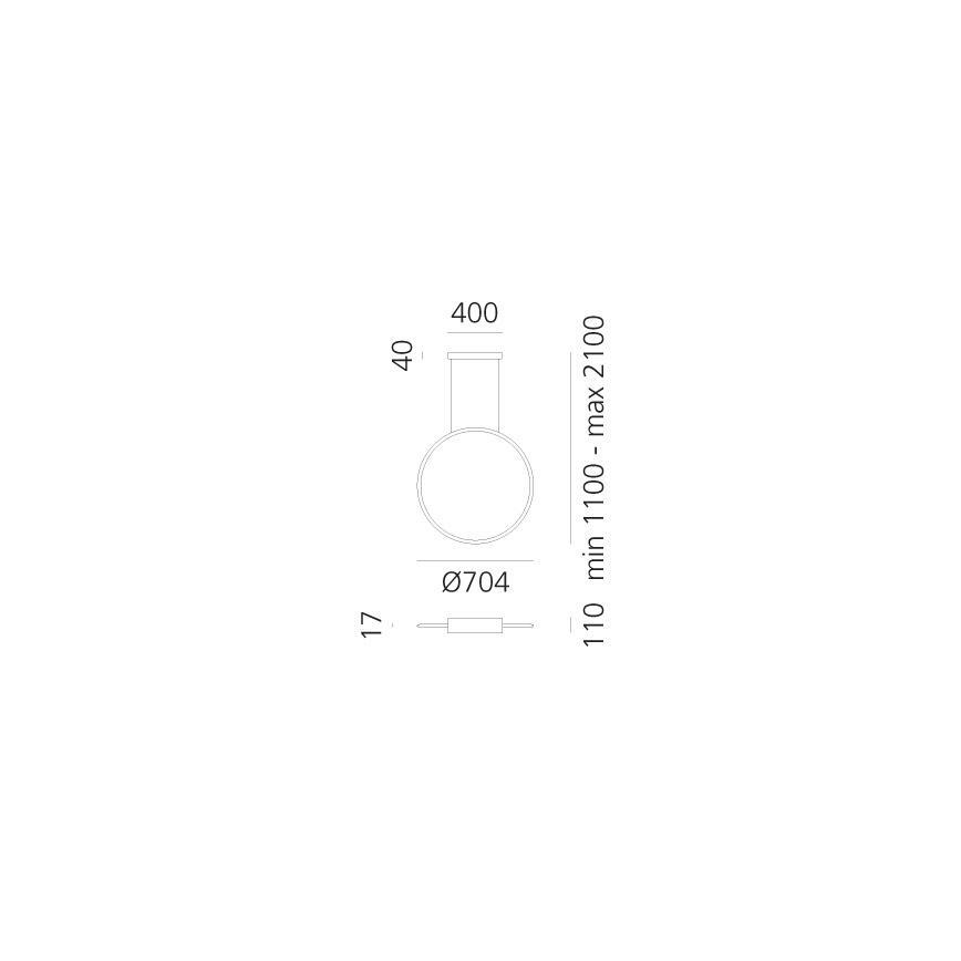 Artemide 1992330APP - LED RGBW Hämardatav lühter DISCOVERY LED/42W/230V 2700-6500K must