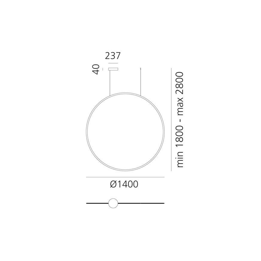 Artemide 1994060APP - LED Hämardatav lühter DISCOVERY LED/80W/230V 3000K pronks