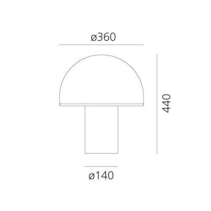Artemide A006300 - Laualamp ONFALE 1xE14/5W/230V + 1xE27/13W valge