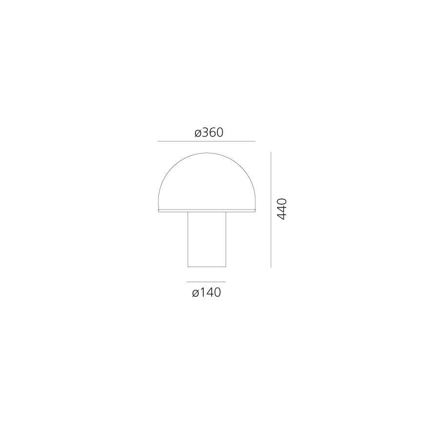 Artemide A006300 - Laualamp ONFALE 1xE14/5W/230V + 1xE27/13W valge