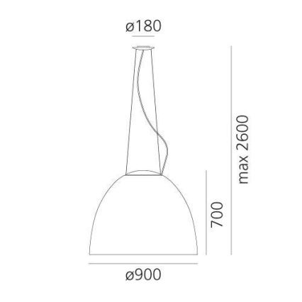 Artemide A243210 - LED Hämardatav lühter NUR LED/80W/230V 3000K d. 90 cm hall