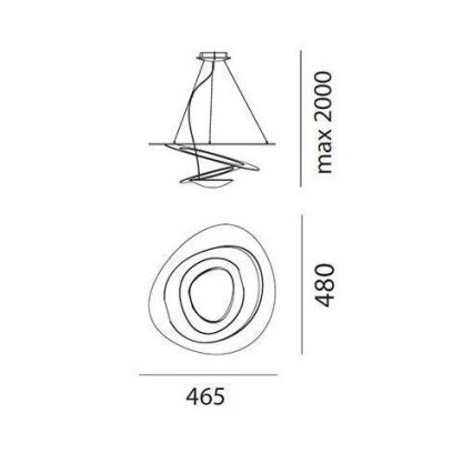 Artemide AR 1249010A - LED Hämardatav lühter PIRCE MICRO 1xLED/27W/230V