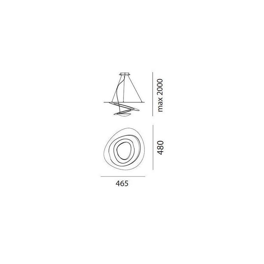 Artemide AR 1249010A - LED Hämardatav lühter PIRCE MICRO 1xLED/27W/230V