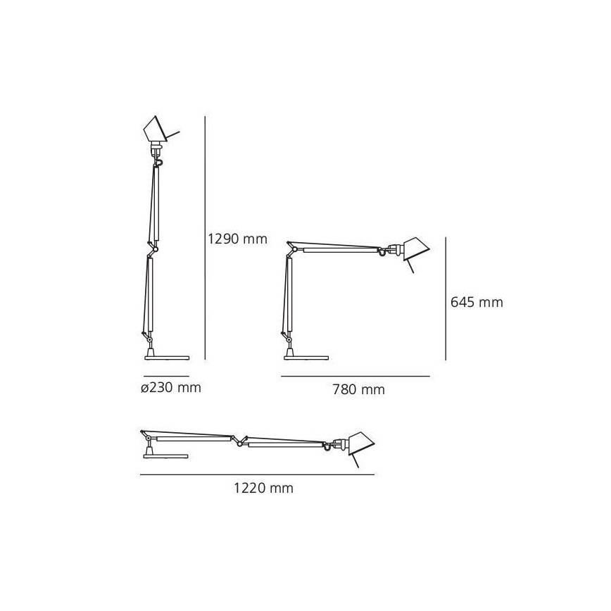 Artemide AR A004430+AR A005330 KOMPLET - Laualamp TOLOMEO 1xE27/70W/230V