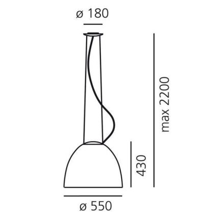 Artemide AR A242100 - Lühter NUR 1xE27/205W/230V