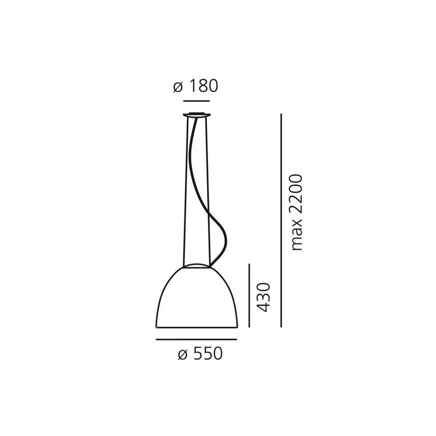 Artemide AR A242100 - Lühter NUR 1xE27/205W/230V